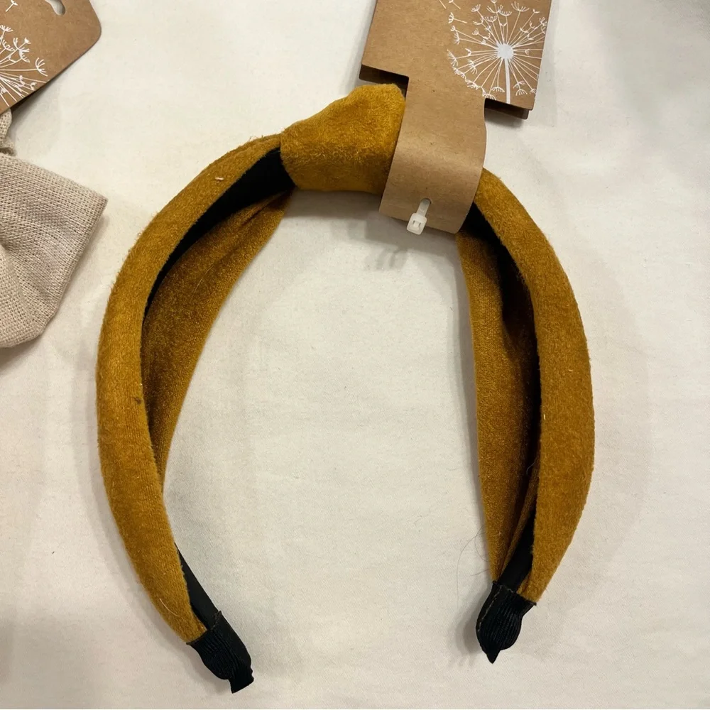 Hair Accessories 3pc Headband & Hair Scarf Set Bow Knot Neutral Bundle‎ NWT
